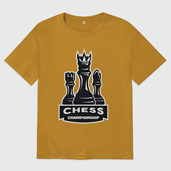 Мужская футболка оверсайз Шахматный чемпионат