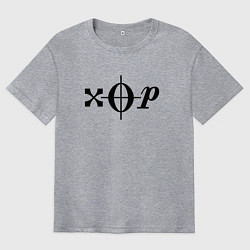 Мужская футболка оверсайз Хор чёрный