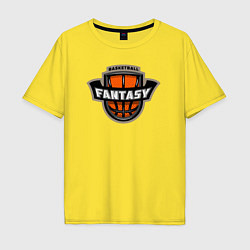 Футболка оверсайз мужская Basketball fantasy, цвет: желтый