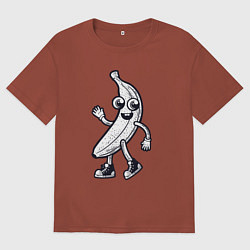 Мужская футболка оверсайз Банановый человечек