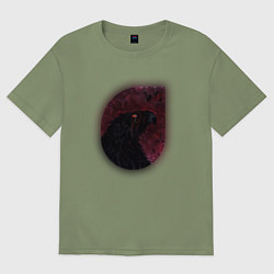 Мужская футболка оверсайз Орёл со шрамом