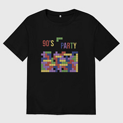 Мужская футболка оверсайз Тетрис игра 90х ностальгия геометрическая абстракц