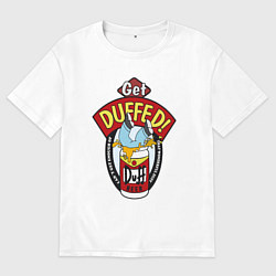 Мужская футболка оверсайз Duff beer with Homer