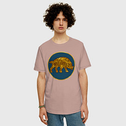 Футболка оверсайз мужская Пикты из Total War: Attila, цвет: пыльно-розовый — фото 2