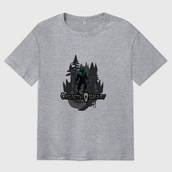 Футболка оверсайз мужская Арт Вервольф, цвет: меланж