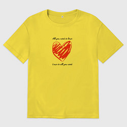 Мужская футболка оверсайз All need love
