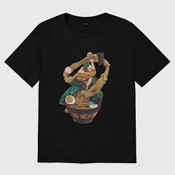Футболка оверсайз мужская One piece Зоро Zoro удон, цвет: черный