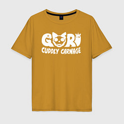 Мужская футболка оверсайз Goro cuddly carnage logotype