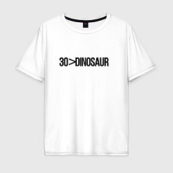 Футболка оверсайз мужская Динозавр за 30, цвет: белый