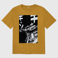 Мужская футболка оверсайз Гонки манга