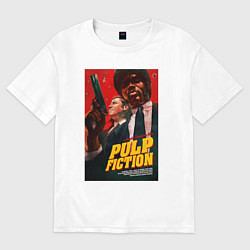 Футболка оверсайз мужская Pulp fiction - vincent and jules, цвет: белый