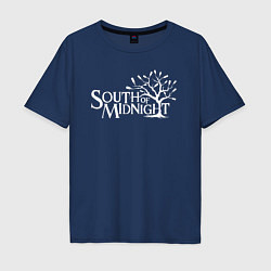 Футболка оверсайз мужская South of midnight logo, цвет: тёмно-синий