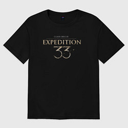 Футболка оверсайз мужская Clair Obsur expedition 33 logo, цвет: черный