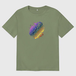 Мужская футболка оверсайз Орнамент со скрипичным ключом