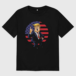 Мужская футболка оверсайз USA - Trump