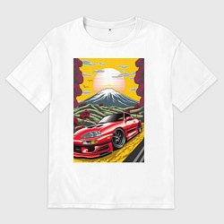 Мужская футболка оверсайз Toyota Supra jdm автомобиль