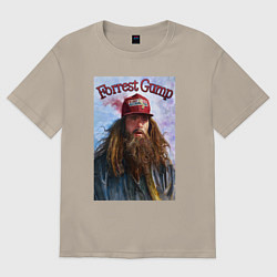 Футболка оверсайз мужская Форест Гамп - Том Хэнкс, цвет: миндальный