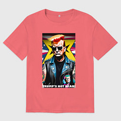 Мужская футболка оверсайз Trumps not dead - ai punk art