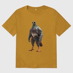 Мужская футболка оверсайз Голубь атлет