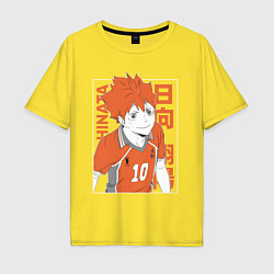 Мужская футболка оверсайз Haikyuu!! Хаику Волейбол Хината Hinata