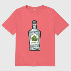 Мужская футболка оверсайз Бутылка текилы
