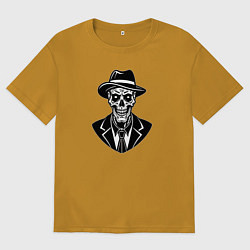 Мужская футболка оверсайз Гуль в шляпе и костюме