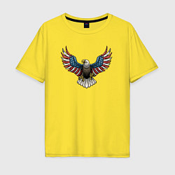 Футболка оверсайз мужская Eagle - America, цвет: желтый