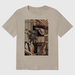 Мужская футболка оверсайз Музыка эстетика