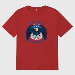 Мужская футболка оверсайз Борец за свободу - дух орла