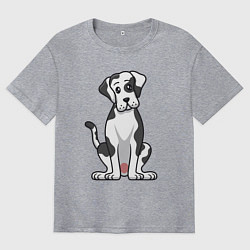 Мужская футболка оверсайз Милый дог