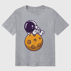 Мужская футболка оверсайз Отдых на Луне