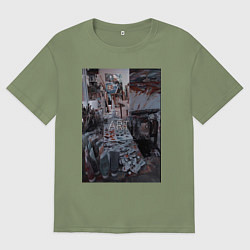 Мужская футболка оверсайз Художественный творческий беспорядок