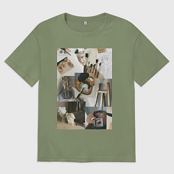 Мужская футболка оверсайз Художник эстетика