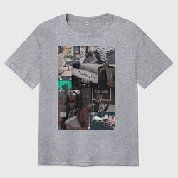 Мужская футболка оверсайз Журналист эстетика