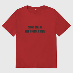 Футболка оверсайз мужская Спойлерист, цвет: красный