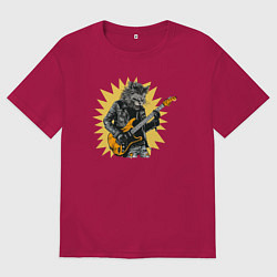 Мужская футболка оверсайз Мейн-Кун Рокер Играющий на Гитаре