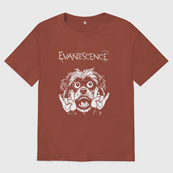 Мужская футболка оверсайз Evanescence rock dog