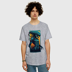 Футболка оверсайз мужская Пришелец Чужой, цвет: меланж — фото 2