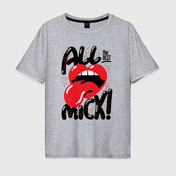 Футболка оверсайз мужская The Rolling Stones all Mick, цвет: меланж