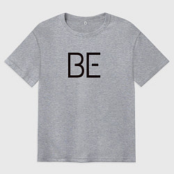 Мужская футболка оверсайз BTS надпись be
