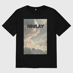 Мужская футболка оверсайз Nikolay облака