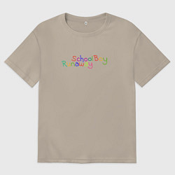 Мужская футболка оверсайз Schoolboy Runaway - logo