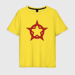 Футболка оверсайз мужская Red star USSR, цвет: желтый