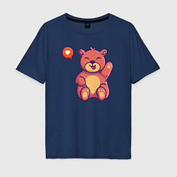 Футболка оверсайз мужская Lovely bear, цвет: тёмно-синий