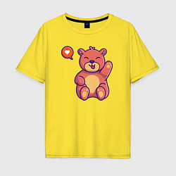 Футболка оверсайз мужская Lovely bear, цвет: желтый