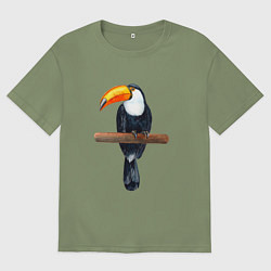 Мужская футболка оверсайз Тукан