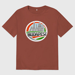 Мужская футболка оверсайз Будапешт Венгрия