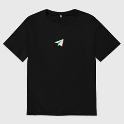 Мужская футболка оверсайз Самолётик телеграм