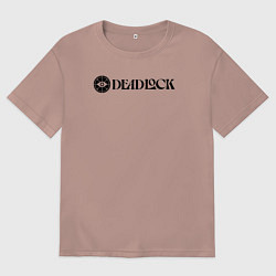 Мужская футболка оверсайз Deadlock white logo