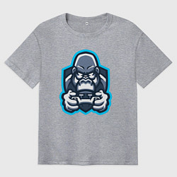 Футболка оверсайз мужская Gamer monkey, цвет: меланж